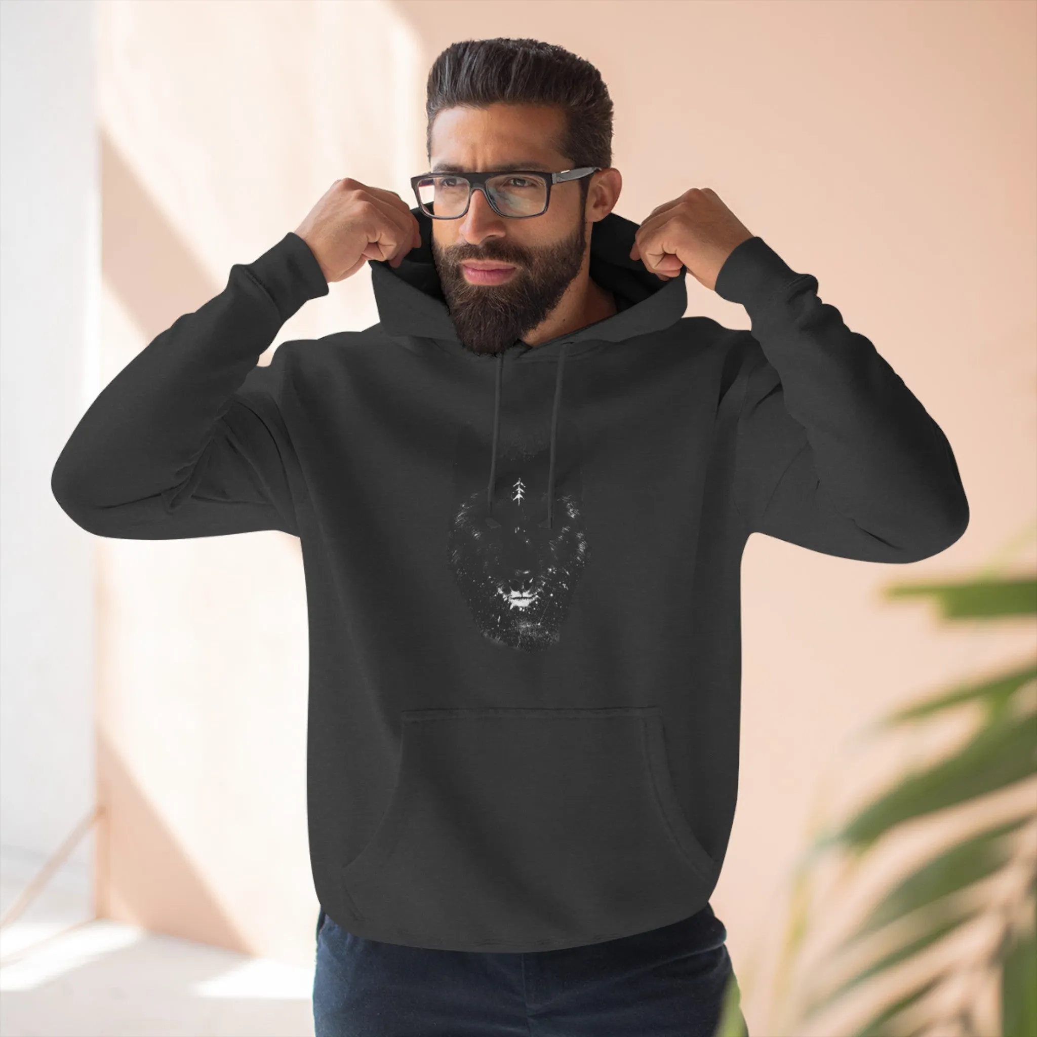 Viking Wolf Three-Panel Fleece Hoodie