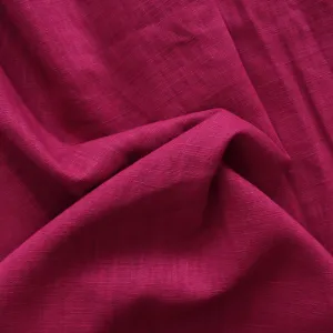 Washed Linen Cotton - Fuchsia Pink - END OF BOLT 37cm