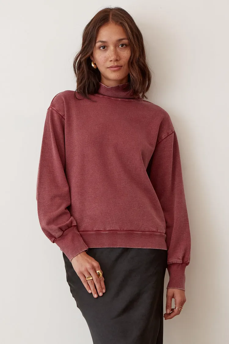 Washed Maisie Sweatshirt in Nd Rhododendron