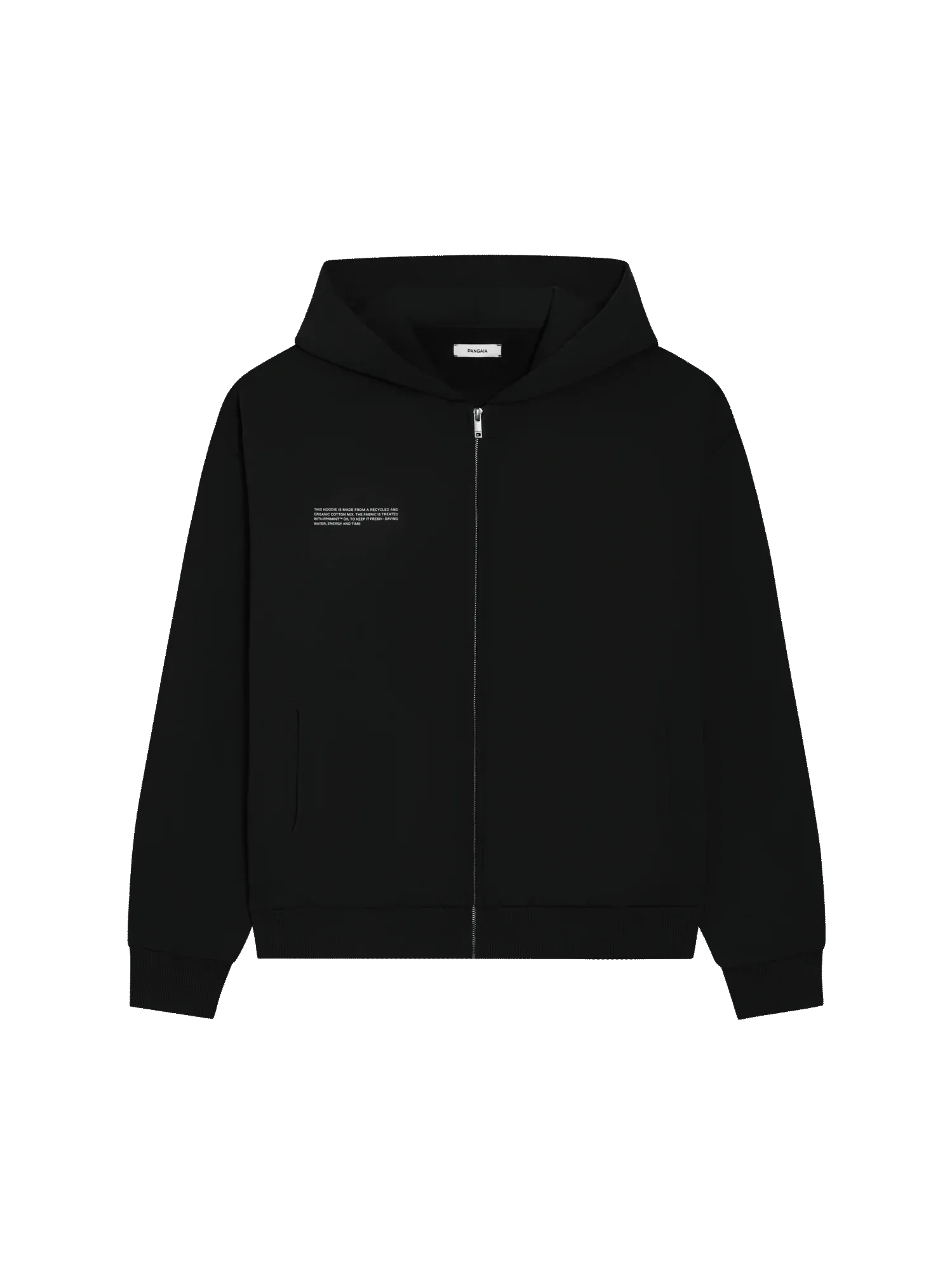 Wide Fit Zipped Hoodie—black