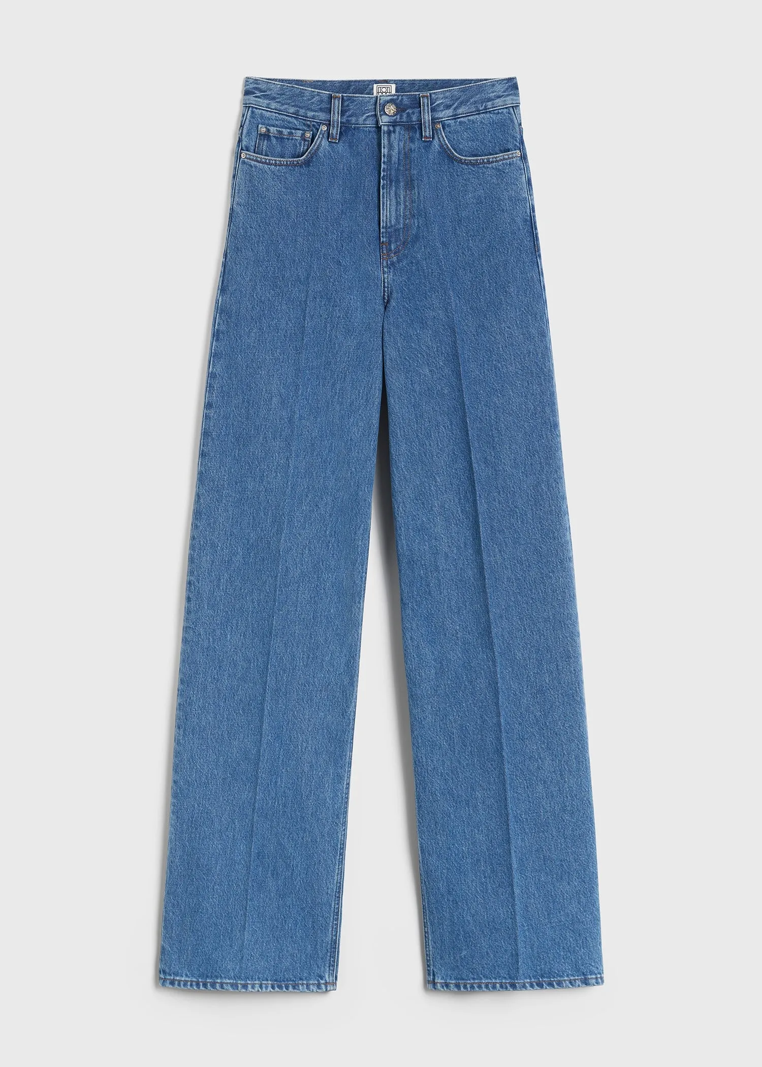 Wide leg denim vibrant blue