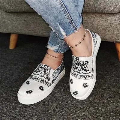 Women's Fabric Slip On Platform Shoes