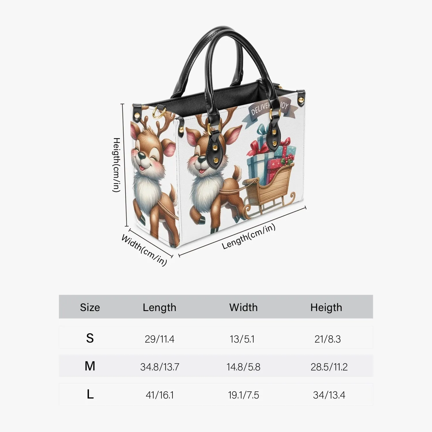 Women's Tote Bag - Christmas - Reindeer Sleigh - Delivering Joy