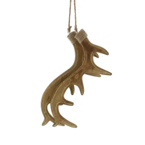 Wooden Antlers Christmas Decoration