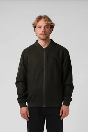 Wool Bomber - Dark Olive