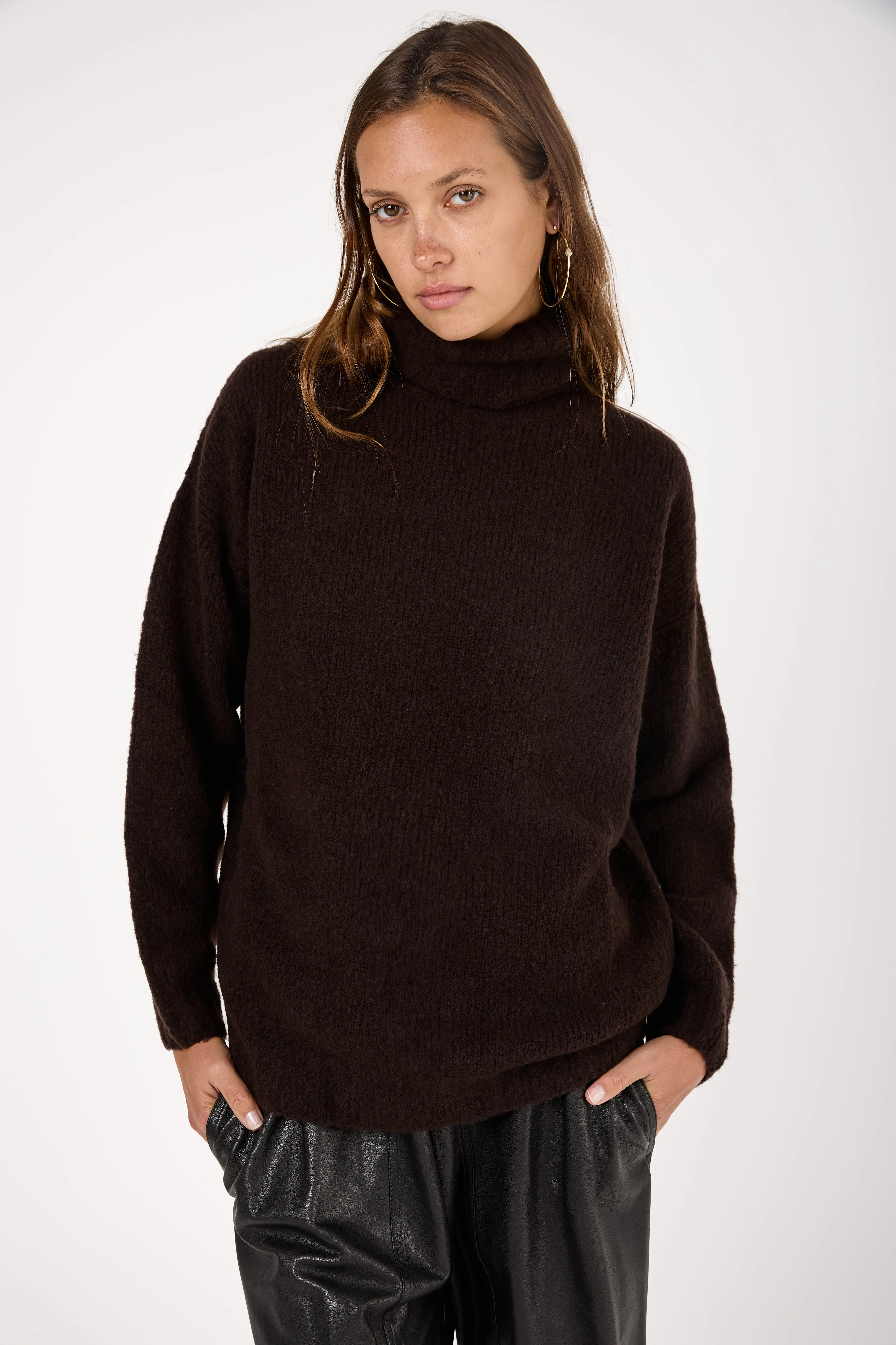 Wool Knit Sweater in Moro