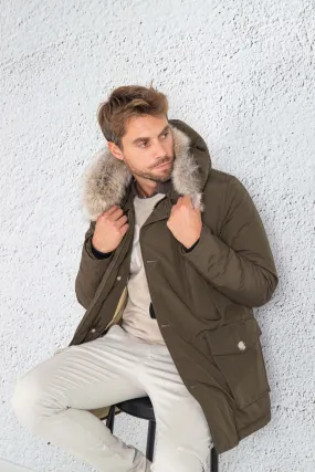 Woolrich Artic Parka 4 Tasche Marrone Uomo