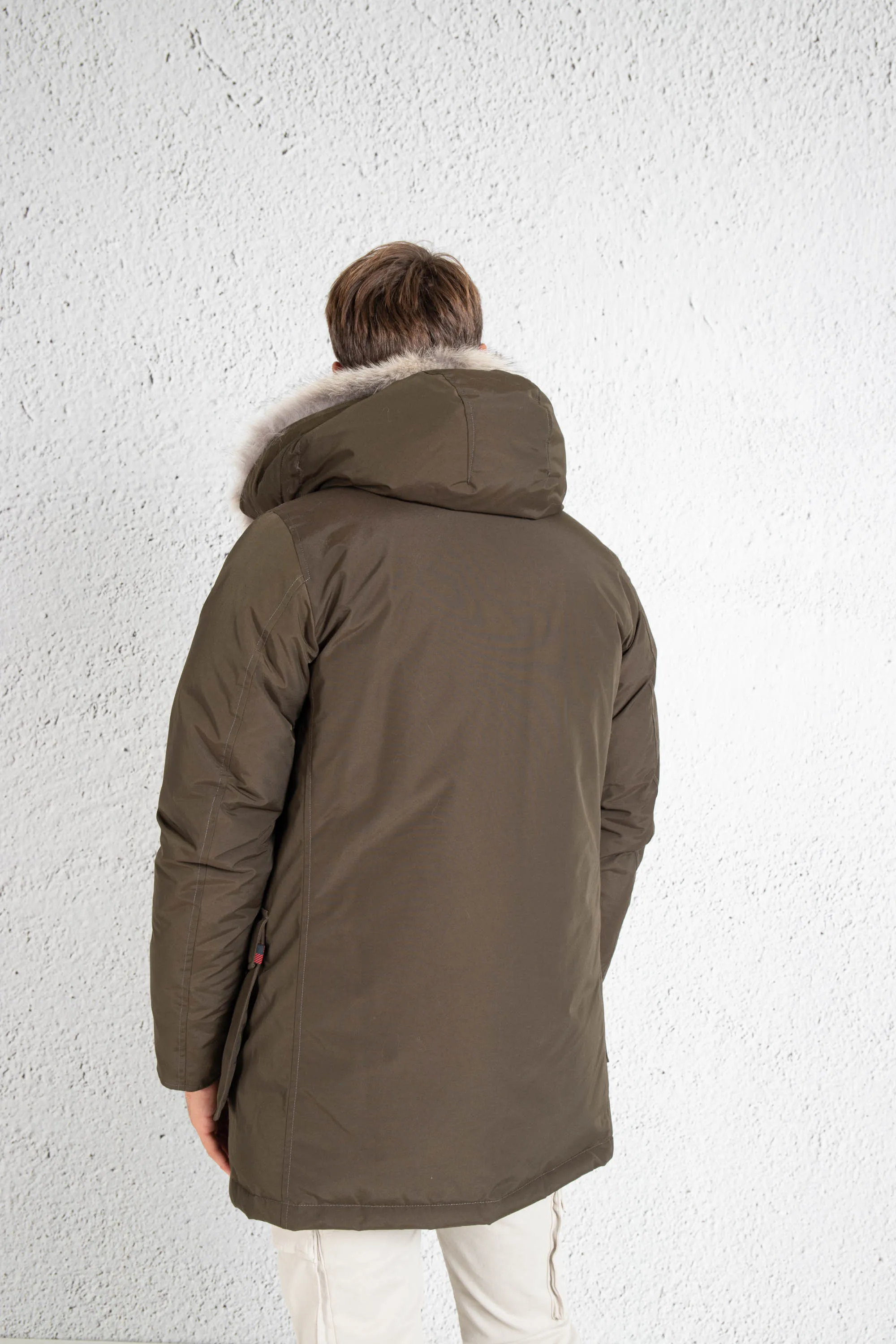 Woolrich Artic Parka 4 Tasche Marrone Uomo