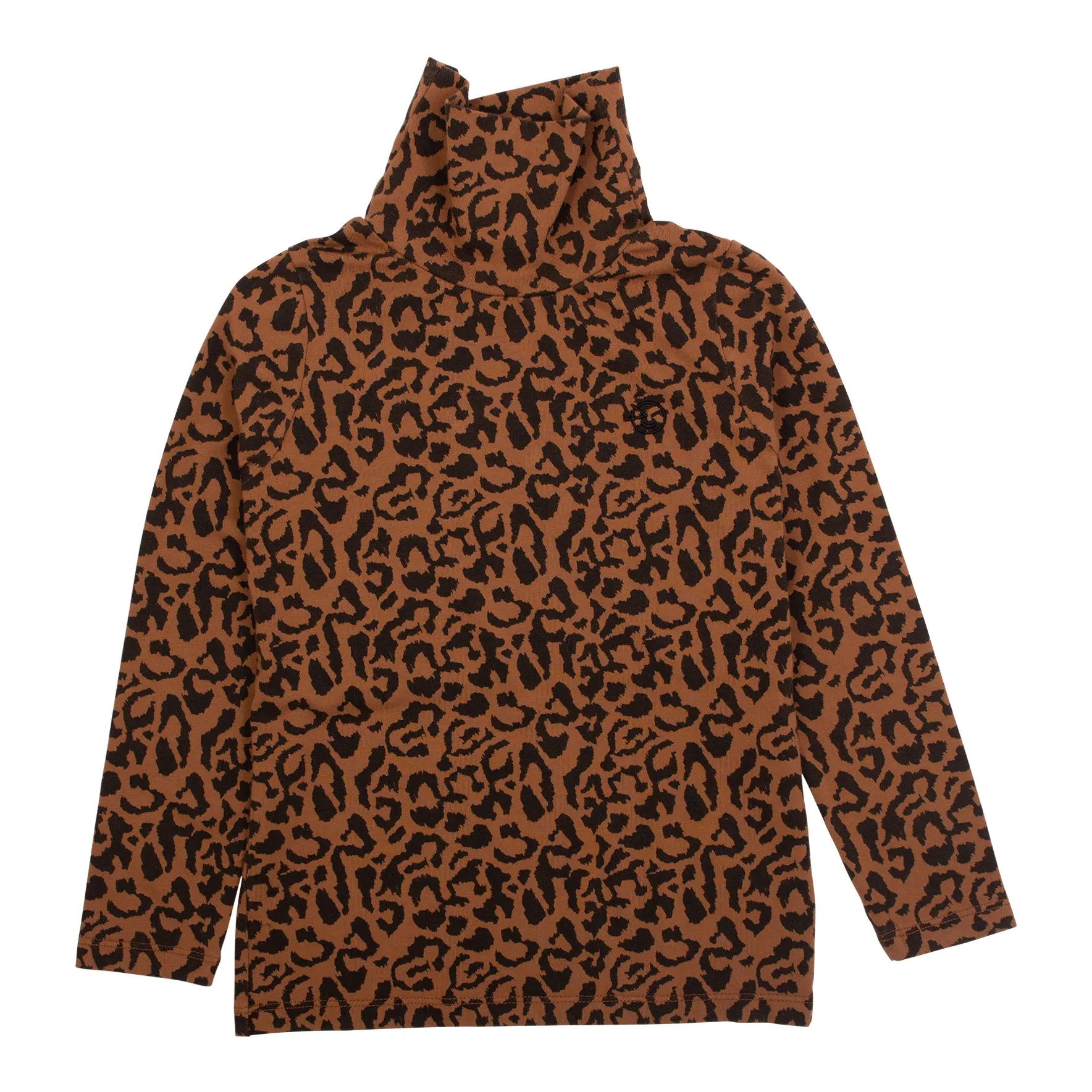 WYNKEN BURN ANIMAL PRINT LUNA ROLL NECK