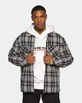 XXIII Trace Plaid Bomber Jacket Black/White