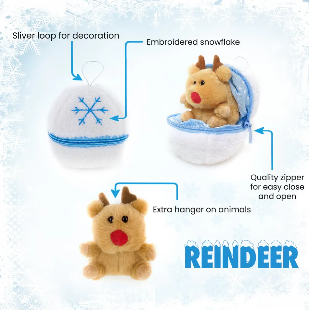 Zip Up Snowball Reindeer